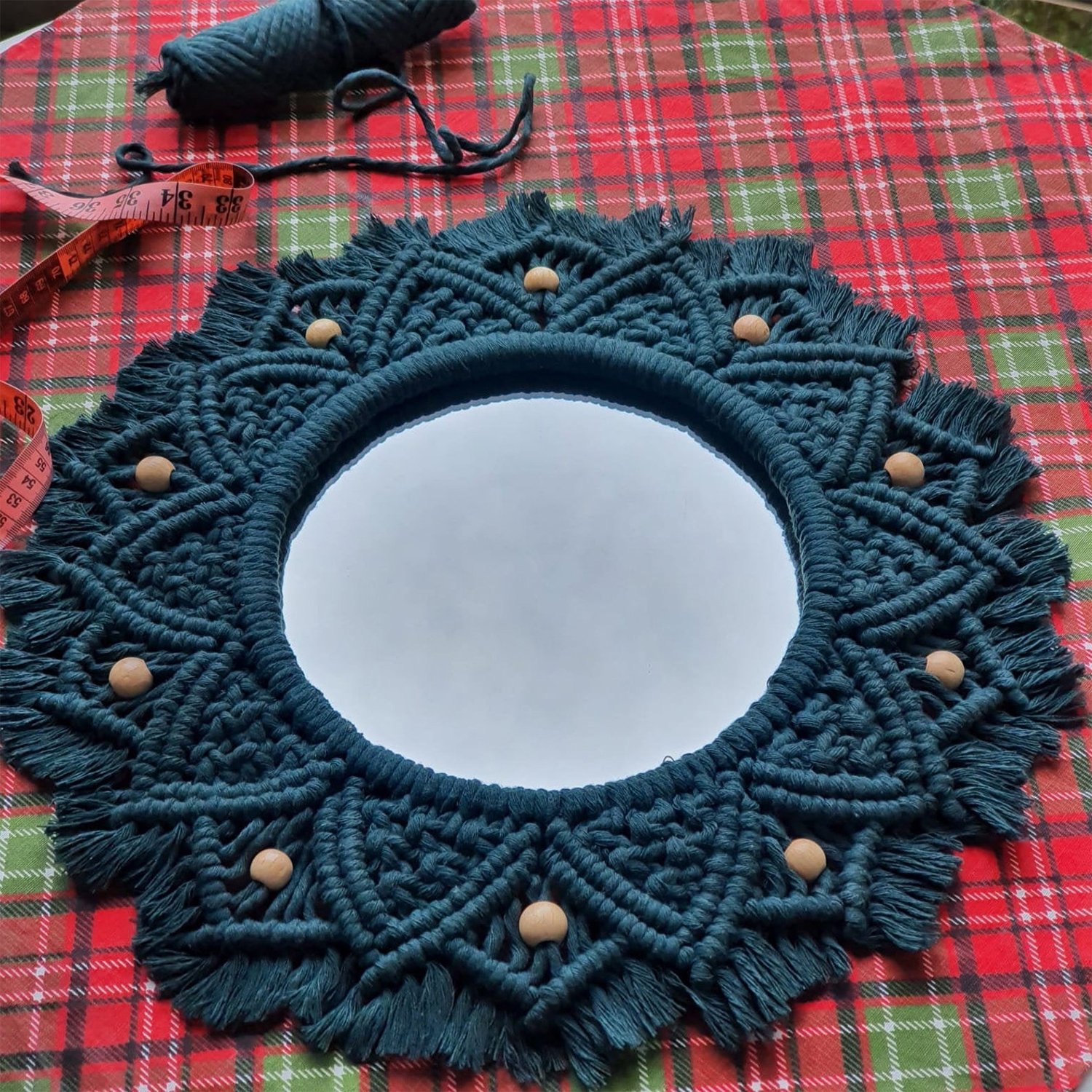 cotton handmade macrame wall decorative mirrors  manufacturer, Supplier and exporter