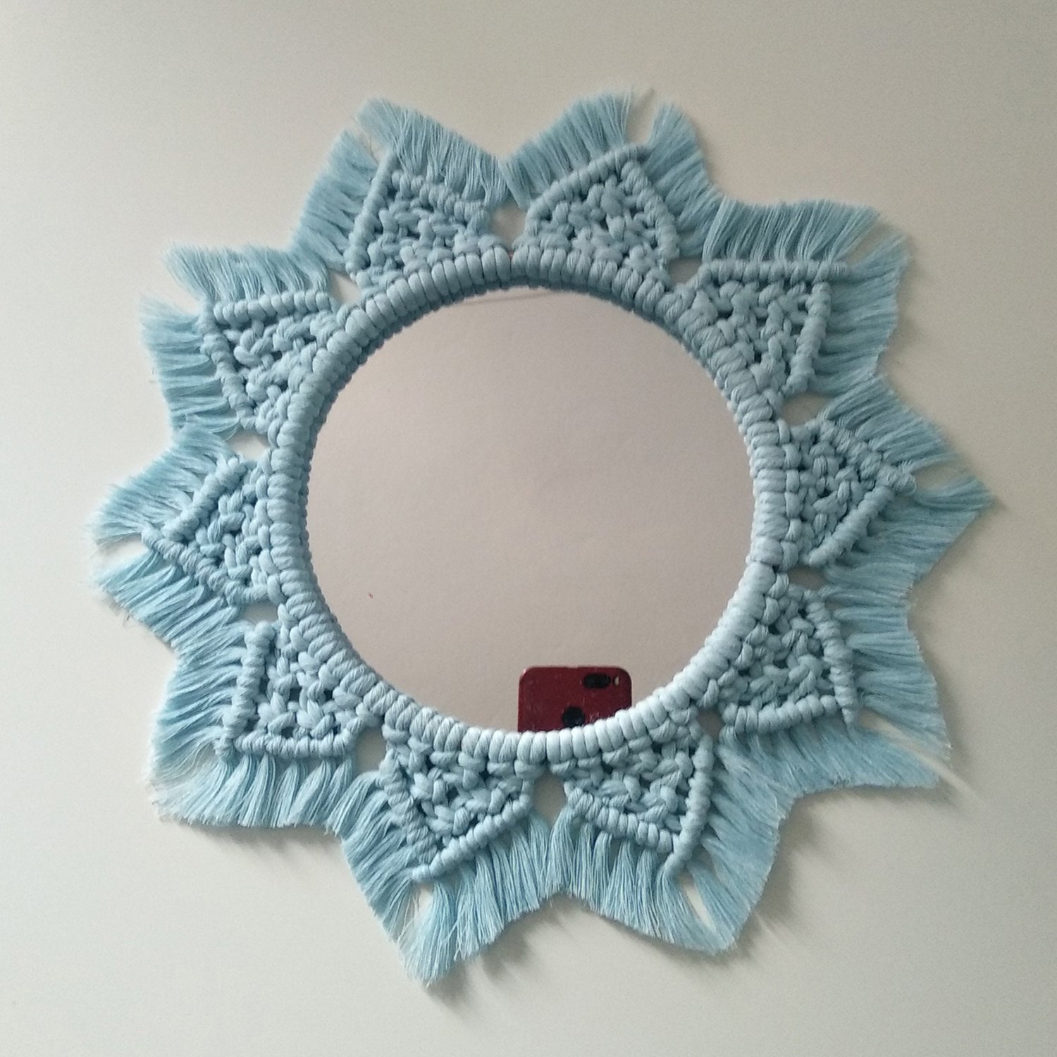 cotton handmade macrame wall decorative mirrors  manufacturer, Supplier and exporter