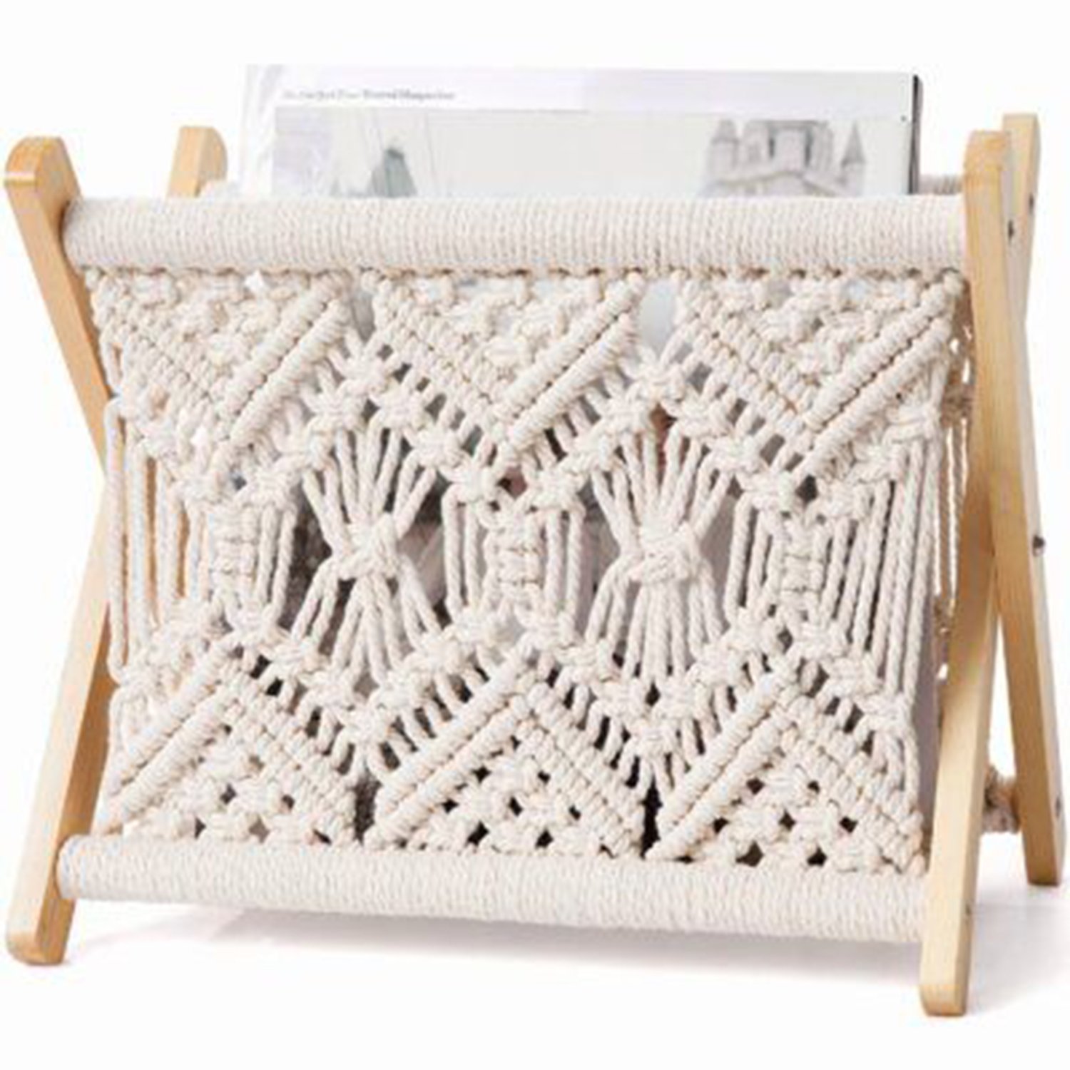 handmade macrame magazine holder organizer manufacturer, Supplier and exporter