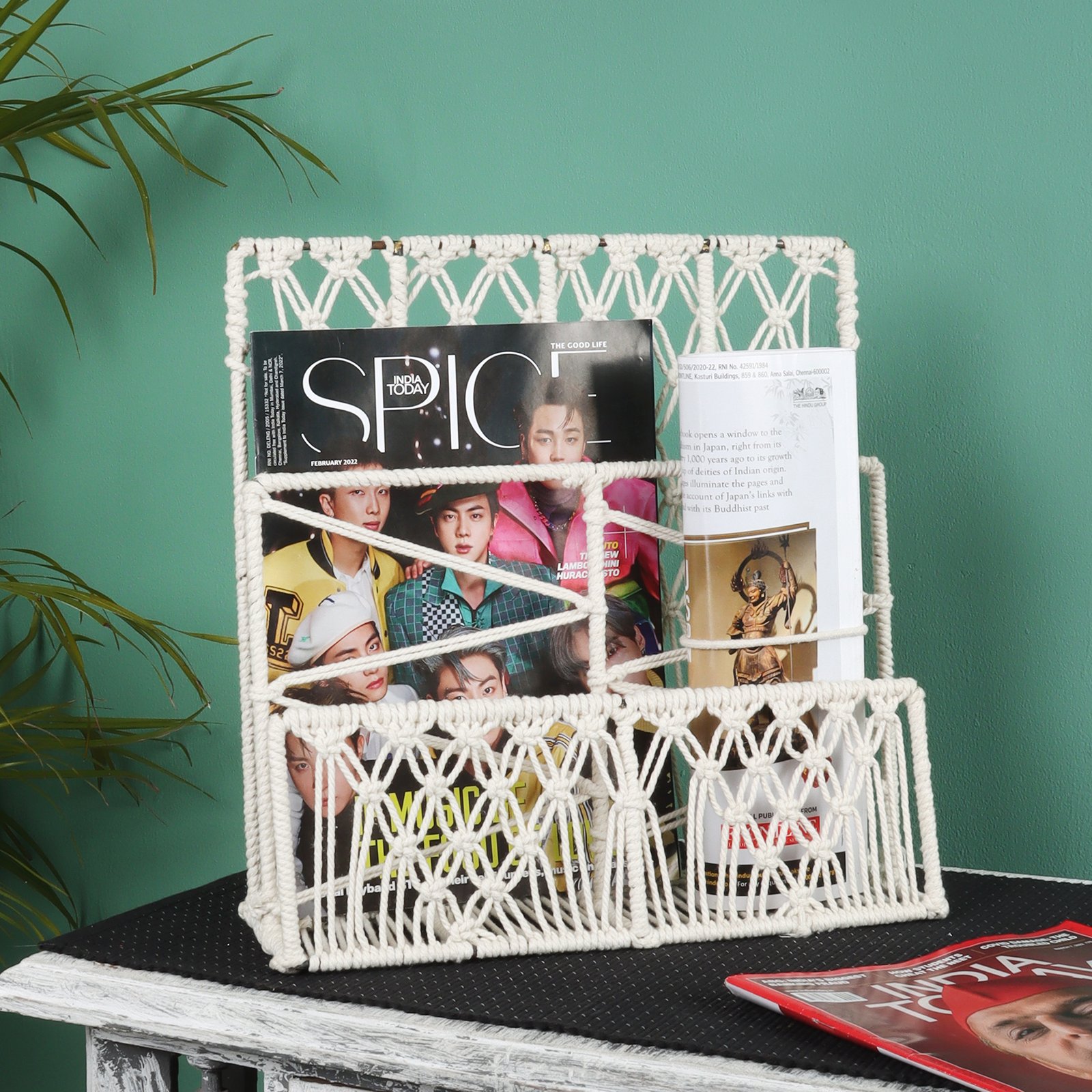 handmade macrame magazine holder organizer manufacturer, Supplier and exporter