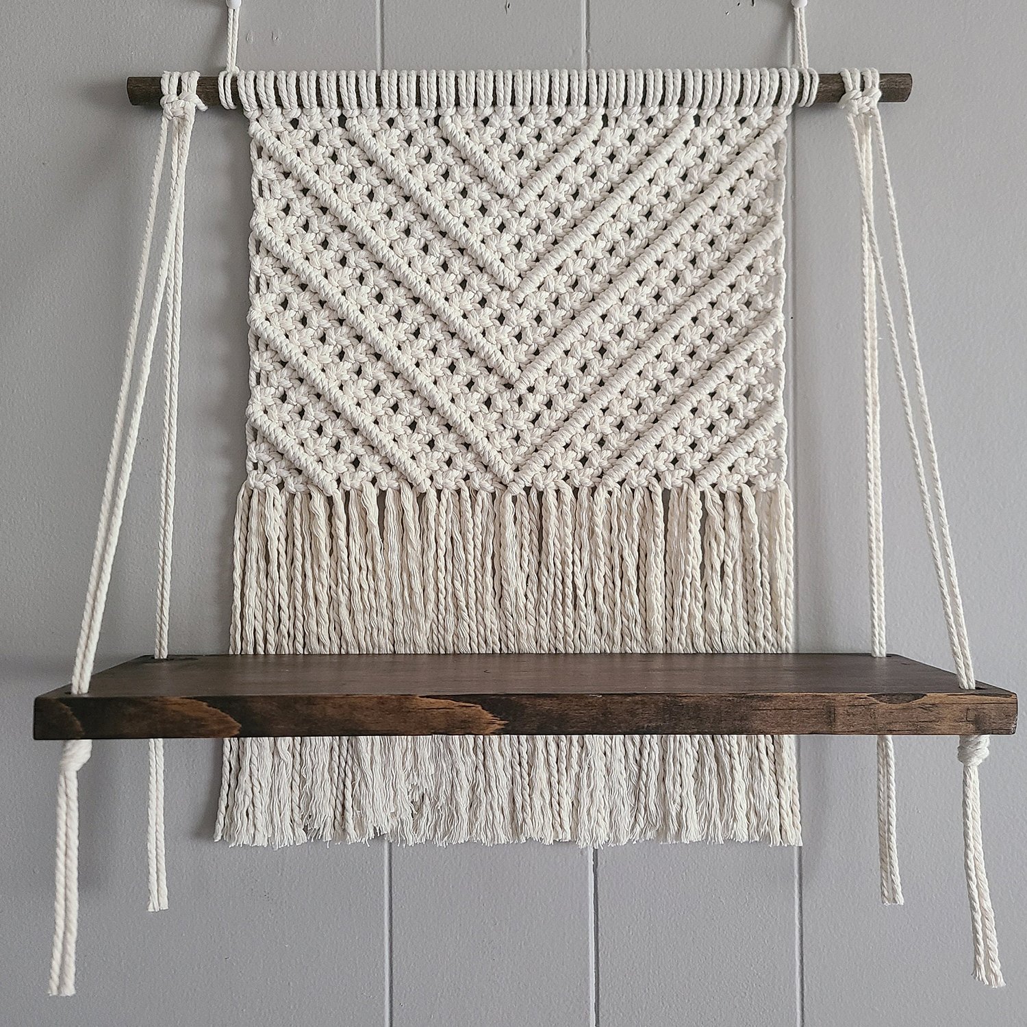 handmade macrame wall hanging shelf manufacturer, exporter and supplier