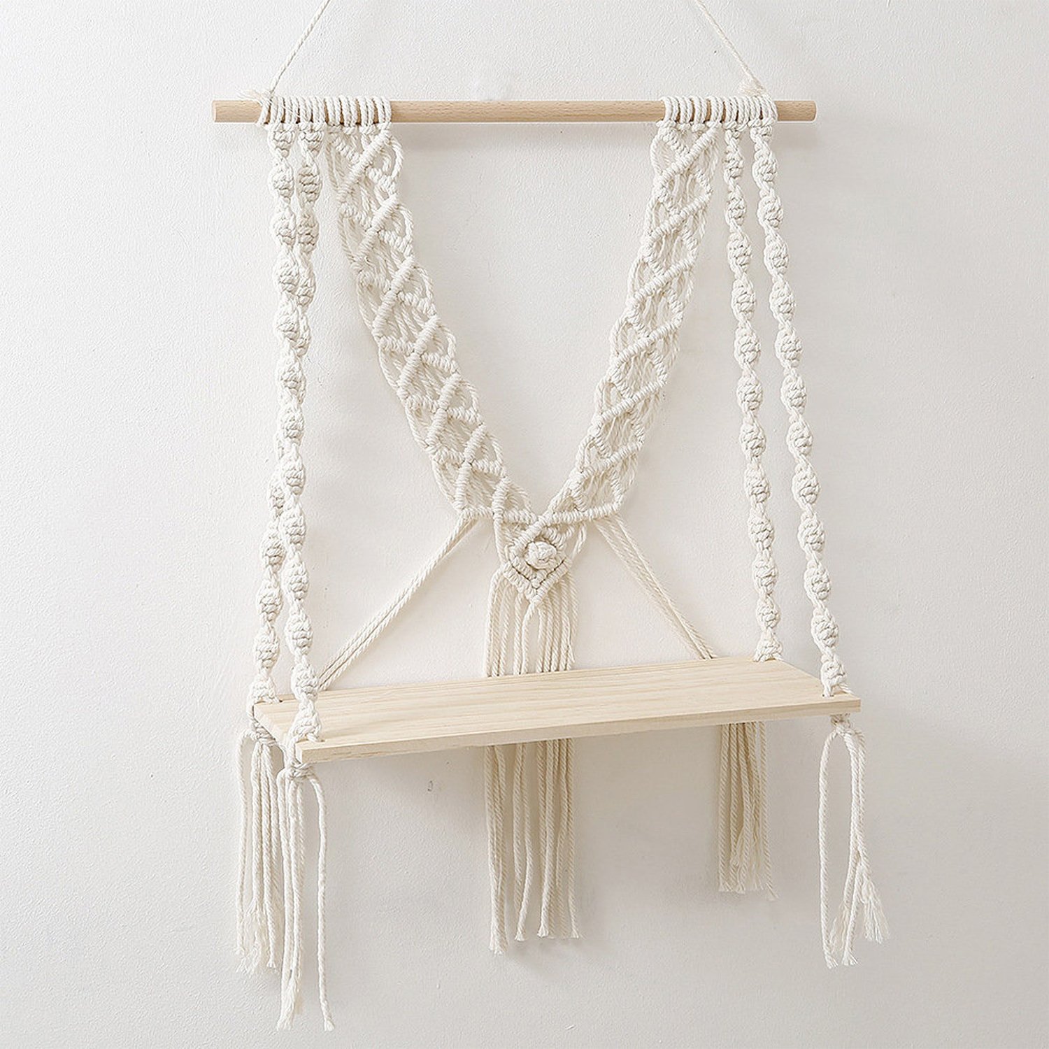 handmade macrame wall hanging shelf manufacturer, exporter and supplier