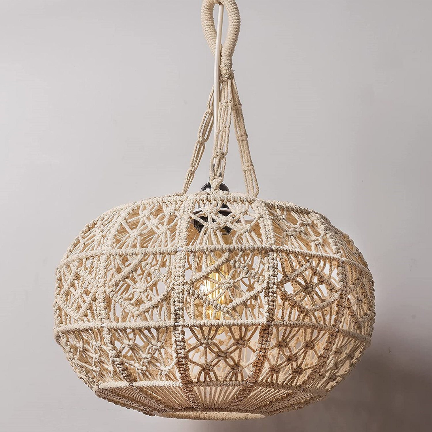 macrame bohemian chandelier ceiling pendant lamp manufacturer, exporter and supplier