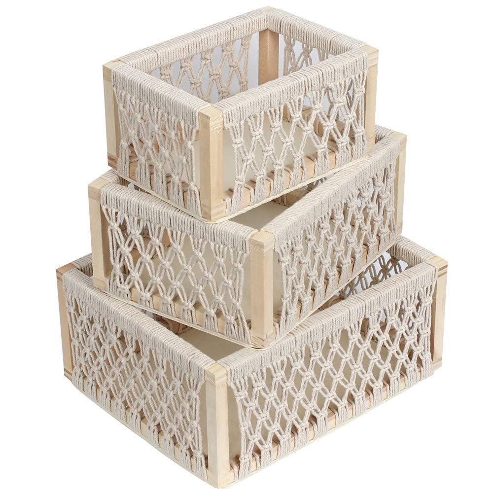 cotton macrame storage decorative hamper baskets manufacturer, exporter and supplier