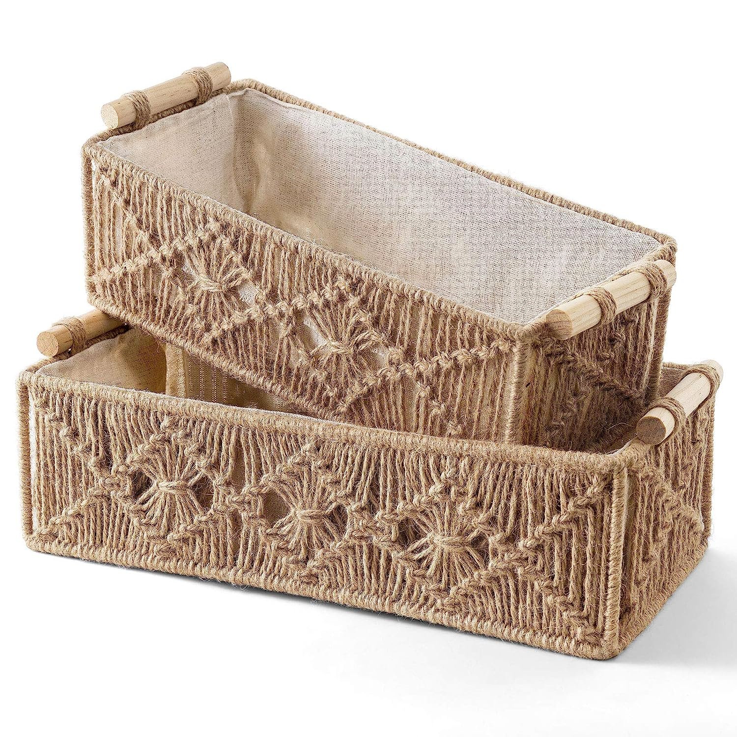 cotton macrame storage decorative hamper baskets manufacturer, exporter and supplier