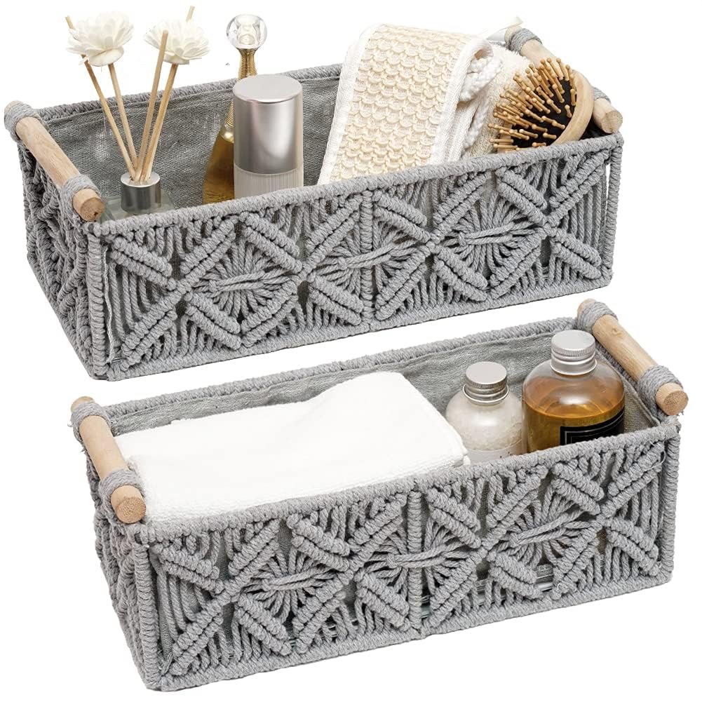 cotton macrame storage decorative hamper baskets manufacturer, exporter and supplier